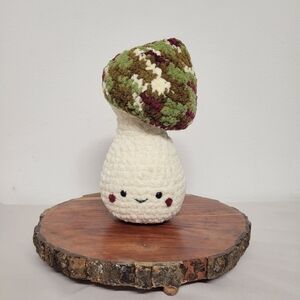 Handcrafted Fall 11" Plush Mushroom Decor